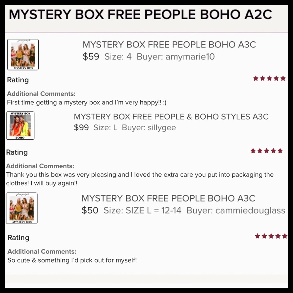MYSTERY BOX FREE PEOPLE BOHO A3C - Picture 12 of 16